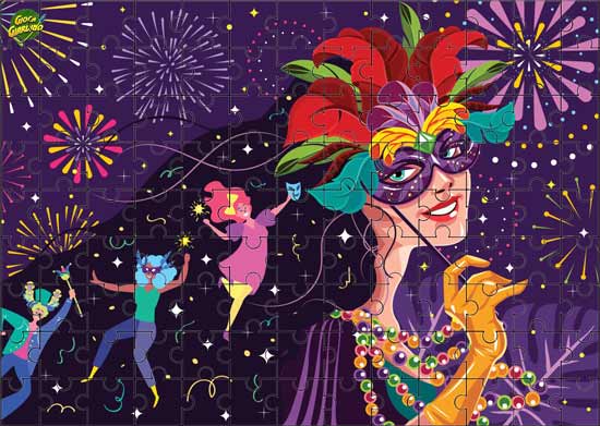 Carnival Lady - puzzle da stampare a tema Carnevale