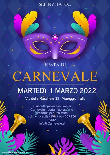 Rio Carnival - Locandina/volantino di Carnevale da stampare gratis
