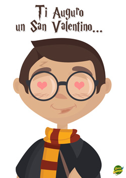 Biglietto di San Valentino di Harry Potter da Stampare Gratis