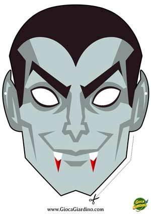 Maschera paurosa di Dracula da stampare ritagliare ed indossare
