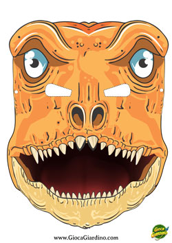Maschera da Dinosauro - Tirannosauro da stampare ritagliare ed indossare