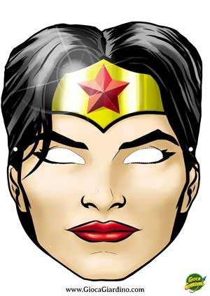 Maschera di Wonder Woman da stampare ritagliare ed indossare