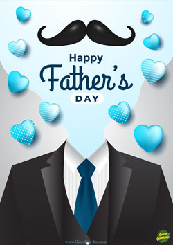 Happy Father's Day - Biglietto per la festa del papà in inglese da stampare gratis