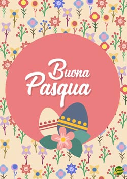 pasqua floreale- Buona Pasqua -  biglietto di pasqua da stampare gratis per adulti