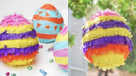 pignatta pasquale a forma di uovo di pasqua - gioco da fare all'aperto con i bambini a Pasqua