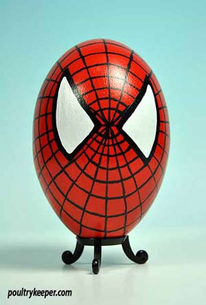 uovo sodo di Spider-Man - lavoretto di pasqua per bambini della scuola primaria