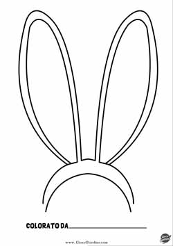 orecchie da coniglio da stampare e colorare per bambini