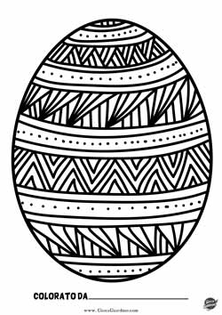 Mandala - uovo da colorare con fantasia tribale