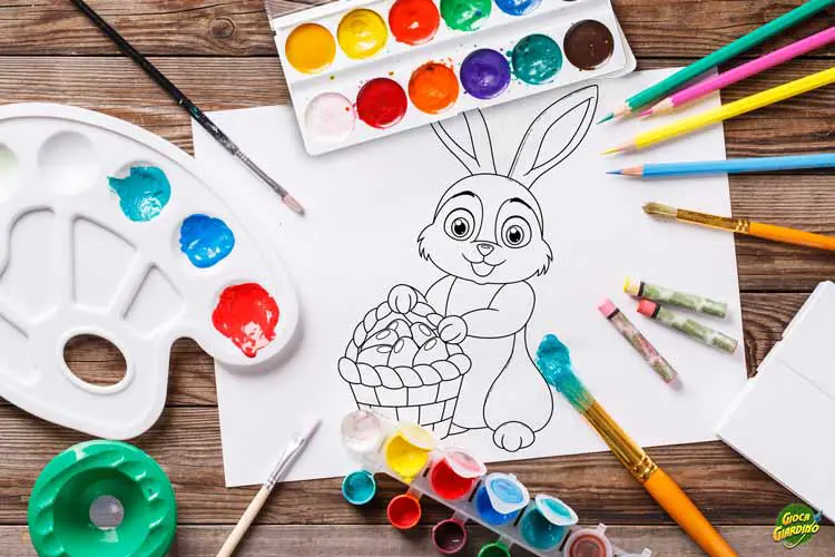 Conigli di Pasqua da Colorare | 40 Disegni in PDF da Stampare
