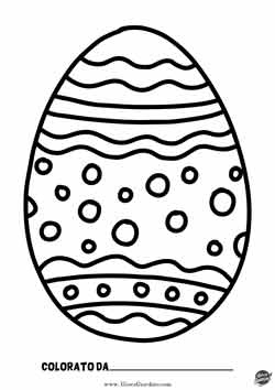 uovo di pasqua da colorare con fantasia astratta  per bambini della scuola primaria
