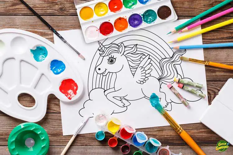 unicorni da colorare per bambini copertina
