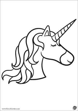 viso di unicorno da colorare