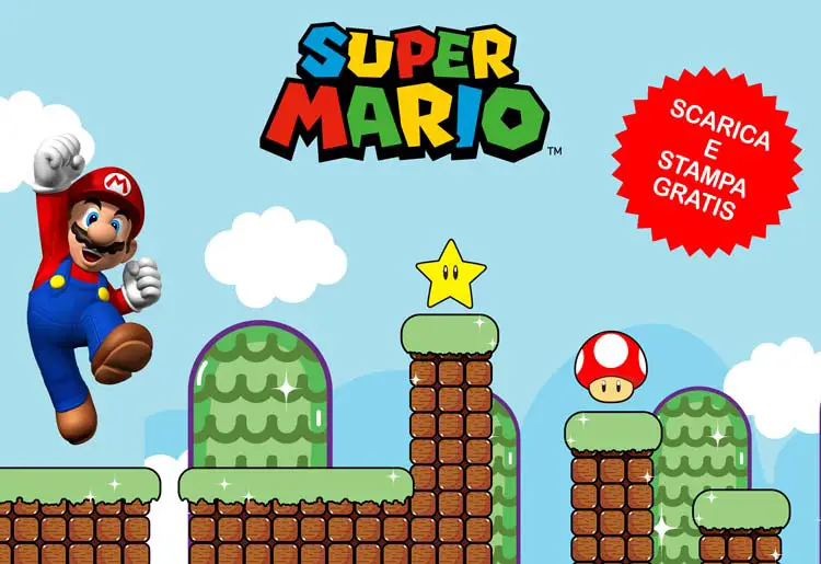 Festa Super Mario | Inviti e Decorazioni da Stampare Gratis