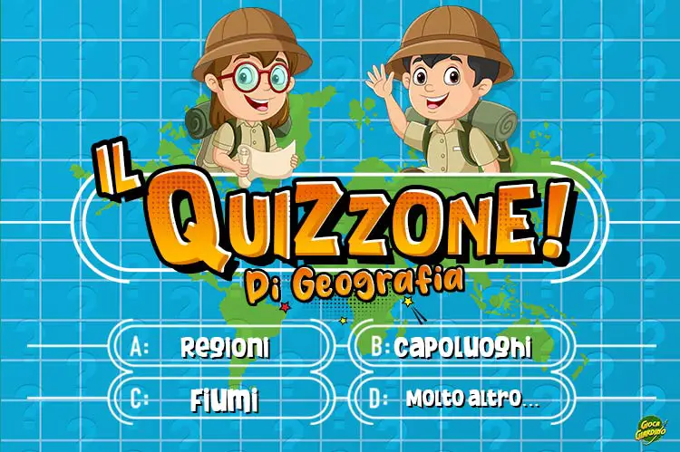 quiz di geografia per bambini delle elementari copertina