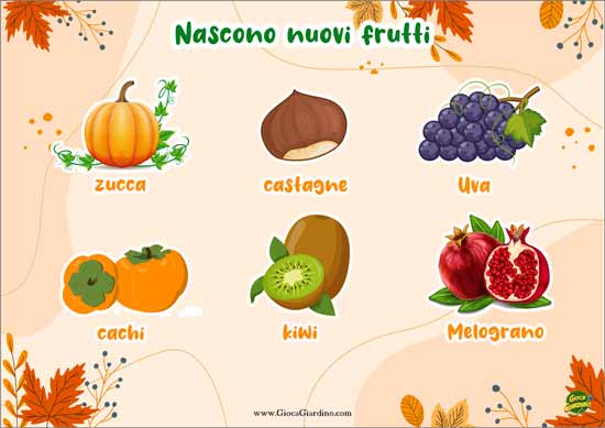 i frutti dell'autunno - spiegare l'autunno ai bambini