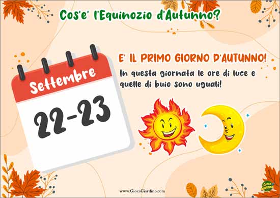 Cosa è l'equinozio d'autunno - spiegare l'autunno ai bambini