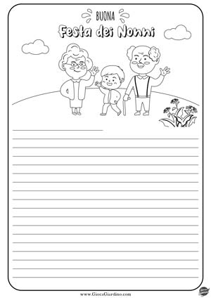 Letterina da colorare per la festa dei nonni