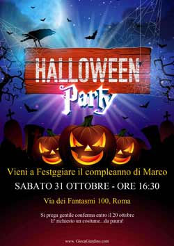 Invito festa di Halloween da stampare 