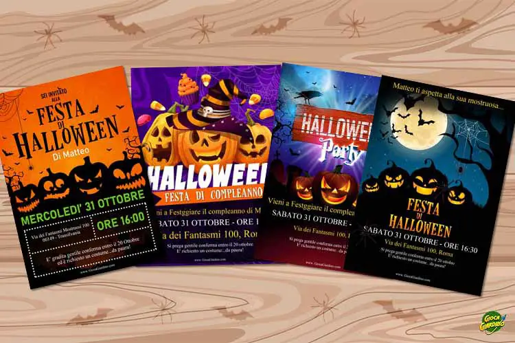 Inviti Halloween da stampare per feste e compleanni