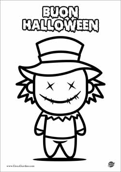 Spaventapasseri - disegno da colorare di halloween per bambini