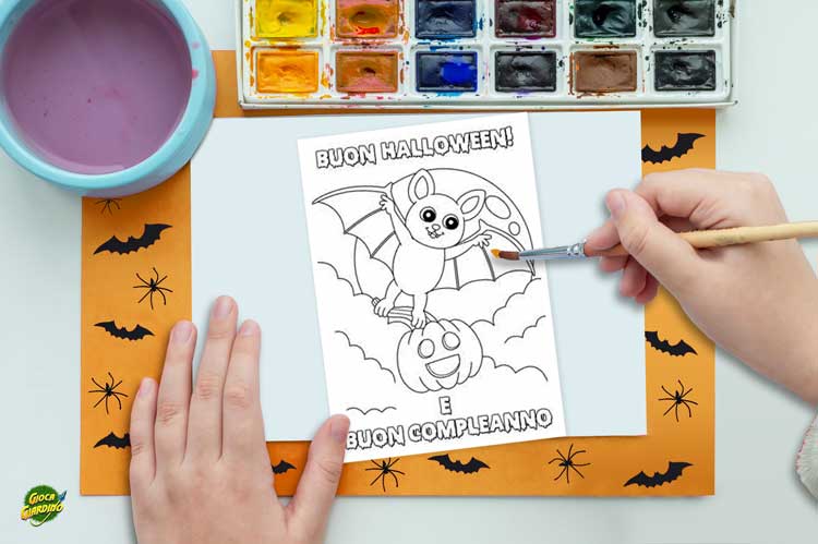 Biglietti Halloween da stampare e colorare copertina