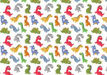 Carta da regalo dei dinosauri per bambini da stampare