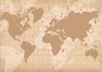 Carta da regalo a stampare gratis con mappa geografica vintage