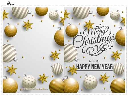 Biglietto auguri natale da stampare in inglese - Merry Christmas
