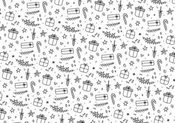 Carta da regalo di natale in bianco e nero da stampare gratis