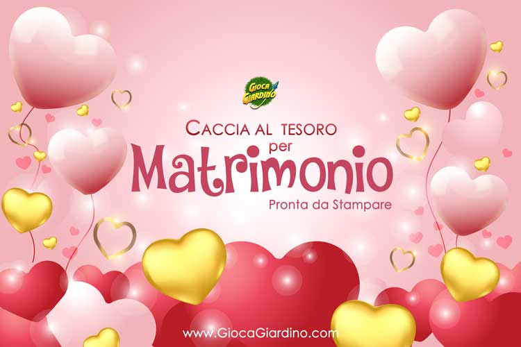 Caccia al tesoro per matrimonio e sposi pronta da stampare