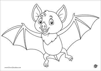 Disegno di un pipistrello da colorare per bambini