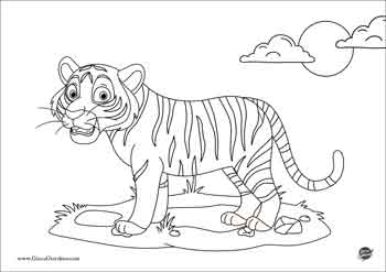 Tigre da colorare per bambini