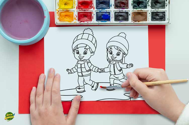 disegni sull'inverno da colorare per bambini copertina