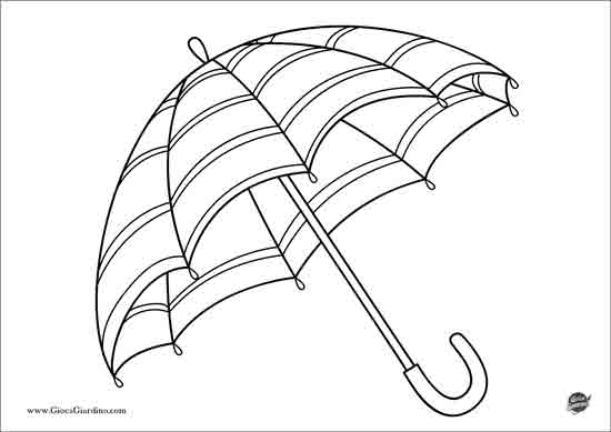 Disegno da colorare di un ombrello 