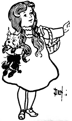 Dorothy - Personaggio principale del Mago di Oz di L.F Baum - Illustrazione di William Wallace Denslow