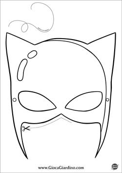 Maschera di carnevale da Batman da stampare, colorare e ritagliare