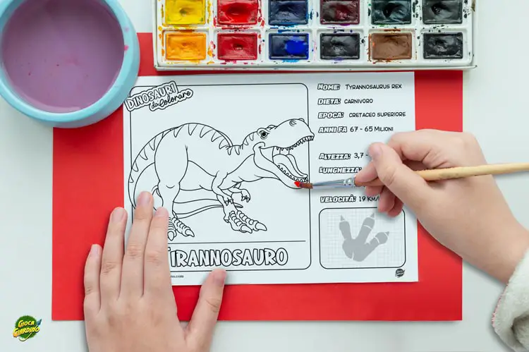 Dinosauri da colorare con nomi e caratteristiche copertina