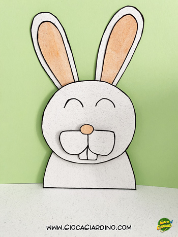 Coniglietto 3D - biglietto di Pasqua fai da te per bambini della scuola primaria
