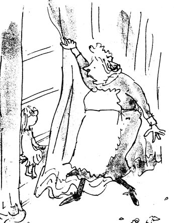 Mary - servitrice della Regina d'Inghilterra nel libro "Il GGG" di Roald Dahl - Illustrazione di Quentin Blake
