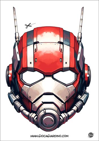 Maschera da stampare e ritagliare di Antman - Avengers