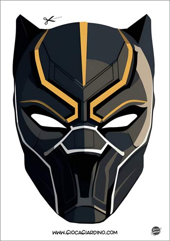Maschera da stampare e ritagliare di Black Panther  - Avengers