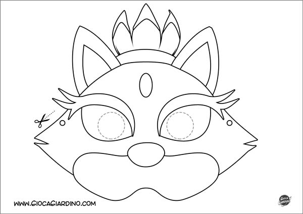 Maschera di Blaze the cat da stampare e colorare - personaggio Sonic