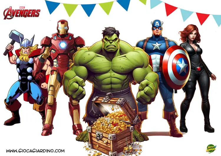 Caccia al tesoro a tema Avengers copertina