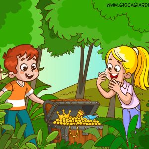 Caccia al tesoro nel bosco copertina