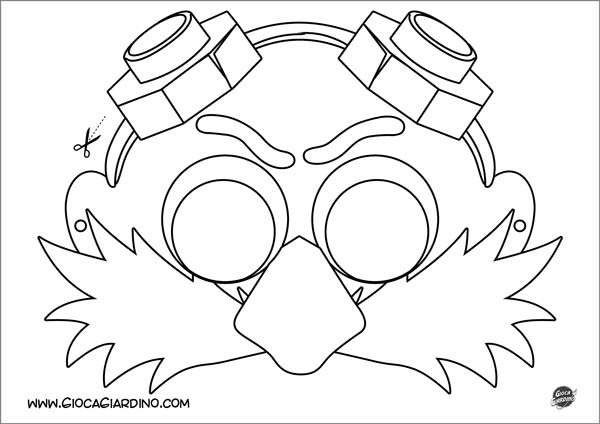 Maschera di Eggman da stampare e colorare - personaggio sonic