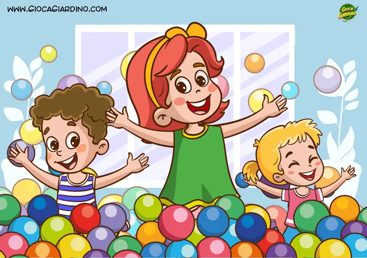 Giochi per bambini da fare con le palline colorate copertina