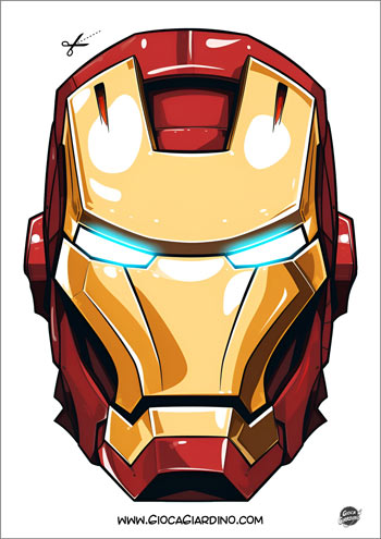 Maschera da stampare e ritagliare di Iron man - Avengers