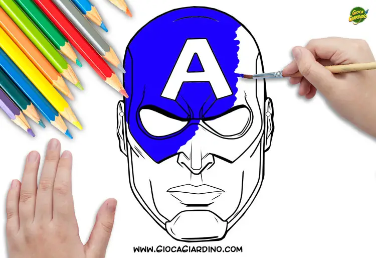 Maschere Avengers colorare copertina