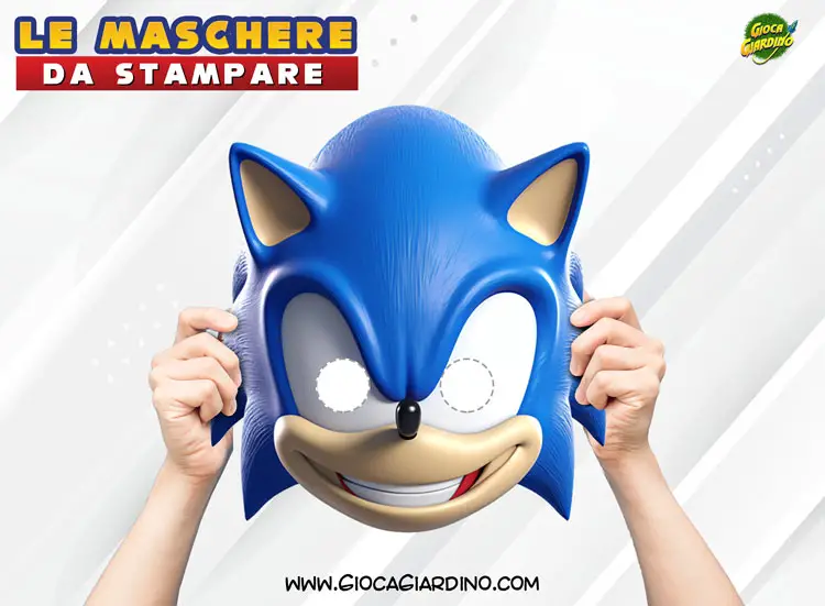 Maschere di Sonic da Stampare | Scarica PDF Gratis