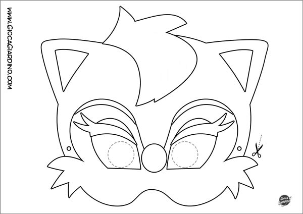 Maschera di Sally Acron da stampare e colorare - personaggio Sonic